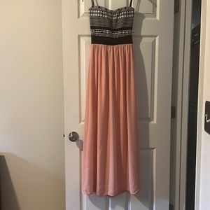 Pink Aztec maxi dress